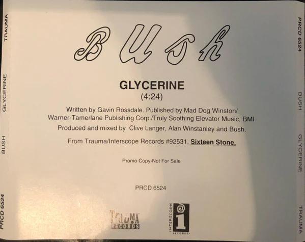 Bush - Glycerine (CD) (VG+, VG+)