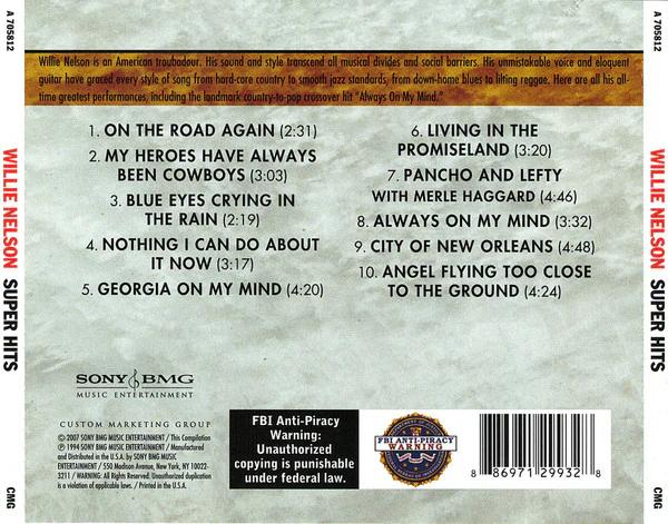 Willie Nelson - Super Hits (CD) (NM or M-, VG+)