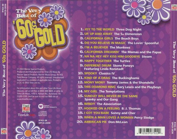 Various - The Very Best of '60s Gold (CD) (NM or M-, VG+)