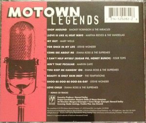 Various - Motown Legends Volume 1 (CD) (NM or M-, VG+)