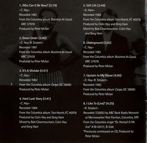 Men At Work - Contraband: The Best Of Men At Work (CD) (NM or M-, VG+)