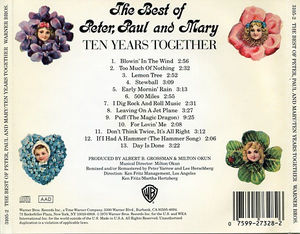 Peter, Paul & Mary - The Best Of Peter, Paul And Mary / Ten Years Together (CD) (NM or M-, VG+)