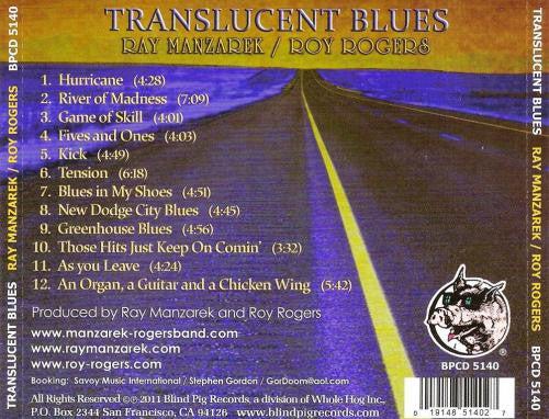 Ray Manzarek / Roy Rogers  - Translucent Blues (CD) (NM or M-, VG+)