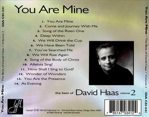 David Haas - You Are Mine (The Best Of David Haas Volume 2) (CD) (NM or M-, VG+)