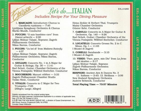 Various - Let's Do Italian (CD) (NM or M-, NM or M-)