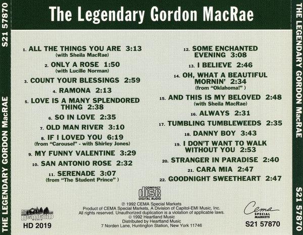 Gordon MacRae - The Legendary Gordon MacRae (CD) (NM or M-, VG+)