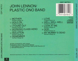 John Lennon / Plastic Ono Band, The - John Lennon / Plastic Ono Band (CD) (NM or M-, VG+)