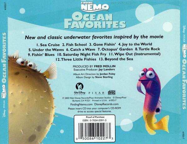 Fred Mollin And The Blue Sea Band - Finding Nemo: Ocean Favorites (CD) (NM or M-, VG+)