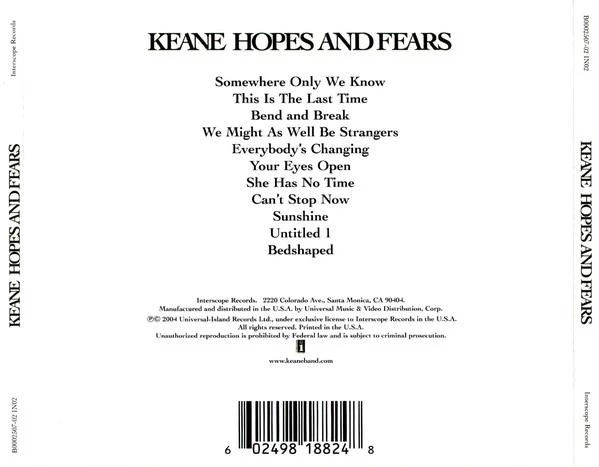 Keane - Hopes And Fears (CD) (VG, VG)
