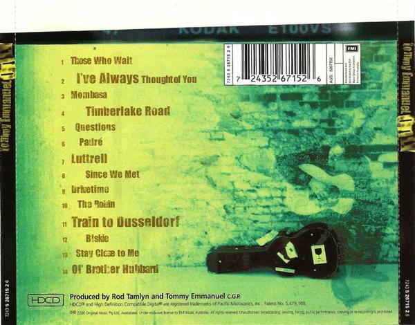 Tommy Emmanuel - Only (CD) (VG+, VG+)