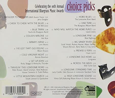 Various - Choice Picks (Celebrating The 10th Annual International Bluegrass Music Awards) (CD) (VG+, VG+)
