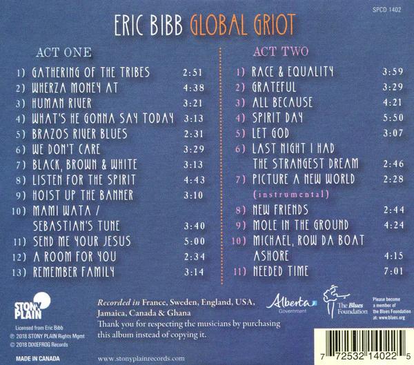 Eric Bibb - Global Griot (CD) (M, M)