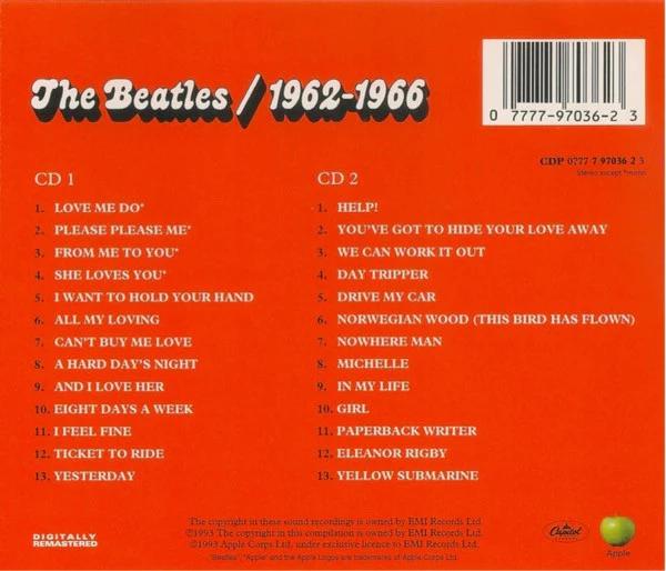 Beatles, The - 1962-1966 (CD) (NM or M-, VG+)