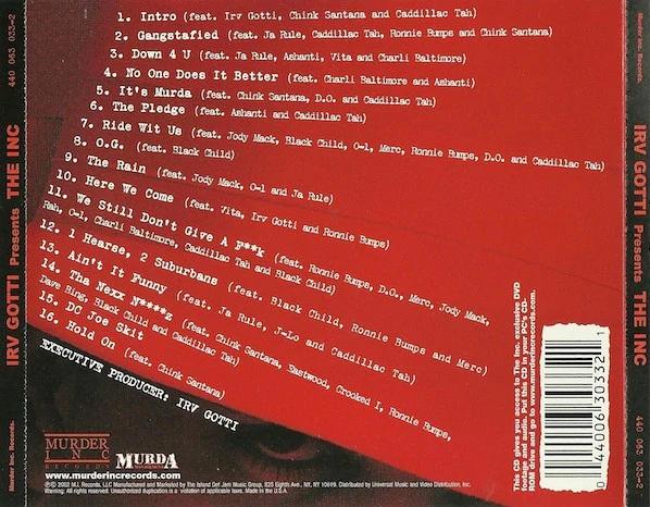 Irv Gotti Presents The Inc - Irv Gotti Presents The Inc (CD) (VG+, VG+)