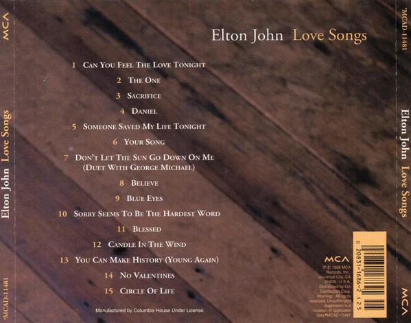 Elton John - Love Songs (CD) (NM or M-, VG+)