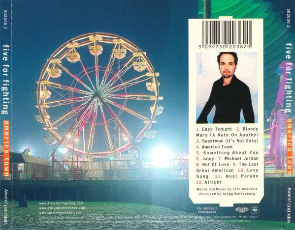 Five For Fighting - America Town (CD) (NM or M-, VG+)