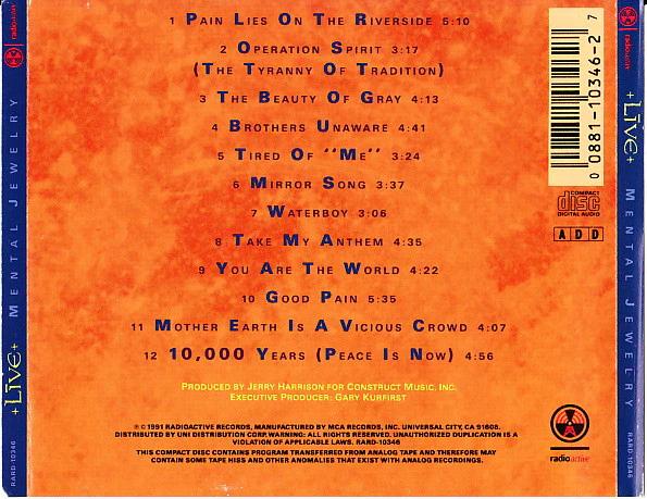 Live - Mental Jewelry (CD) (VG+, VG+)