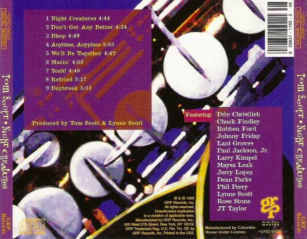 Tom Scott - Night Creatures (CD) (NM or M-, VG+)