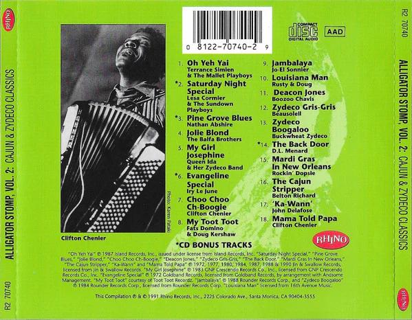 Various - Alligator Stomp, Vol. 2:  Cajun & Zydeco Classics (CD) (NM or M-, VG+)