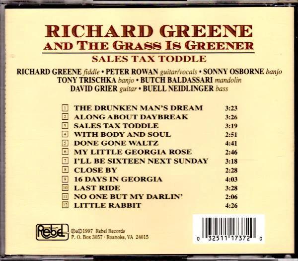 Richard Greene & The Grass Is Greener - Sales Tax Toddle (CD) (NM or M-, VG)
