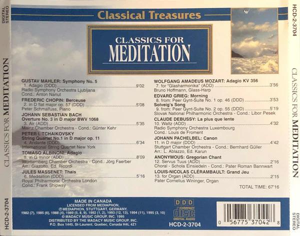 Various - Classics For Meditation (CD) (NM or M-, NM or M-)