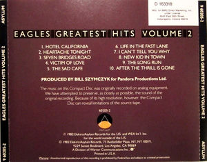 Eagles - Eagles Greatest Hits Volume 2 (CD) (NM or M-, VG+)