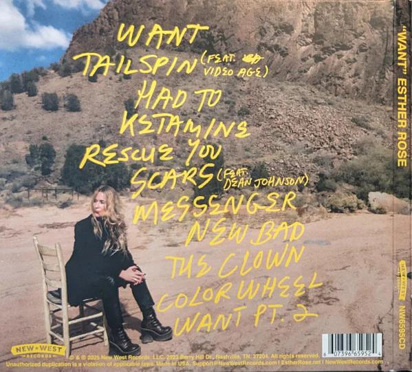 Esther Rose - "Want" (CD) (NM or M-, VG+)