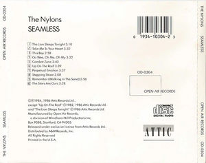 Nylons, The - Seamless (CD) (NM or M-, VG+)