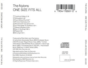 Nylons, The - One Size Fits All (CD) (VG+, VG+)