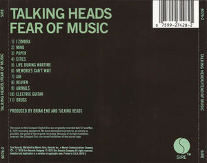 Talking Heads - Fear Of Music (CD) (NM or M-, VG+)