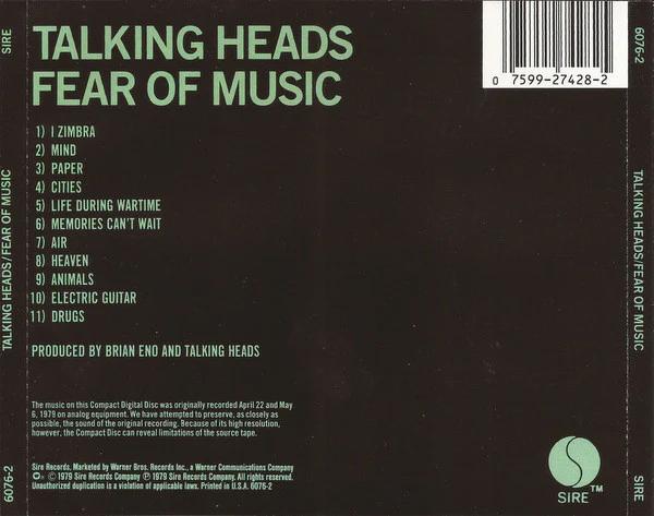 Talking Heads - Fear Of Music (CD) (NM or M-, VG+)