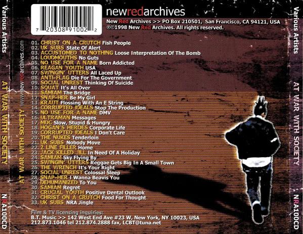 Various - At War With Society (CD) (VG+, VG+)