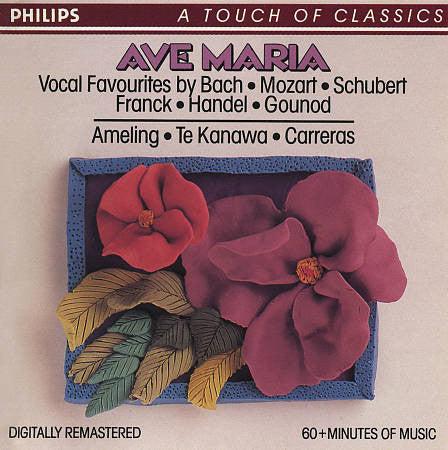 Elly Ameling, Kiri Te Kanawa, José Carreras - Ave Maria (Vocal Favourites By Bach, Mozart, Schubert, Franck, Hanel, Gounod) (CD) (NM or M-, NM or M-)