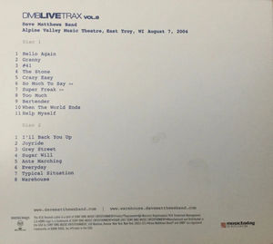 Dave Matthews Band - DMB Live Trax Vol. 8 (CD) (NM or M-, VG+)