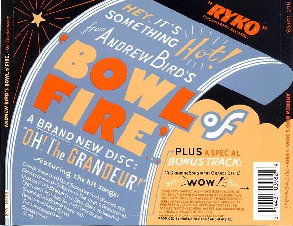 Andrew Bird's Bowl Of Fire - Oh! The Grandeur (CD) (VG+, VG+)