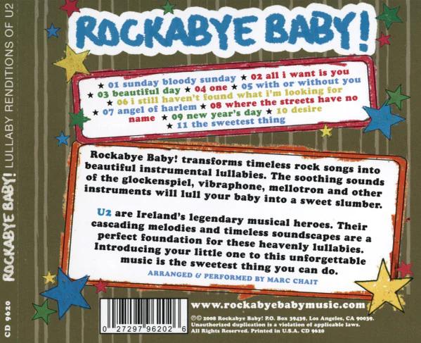 Marc Chait - Rockabye Baby! Lullaby Renditions Of U2 (CD) (NM or M-, VG+)