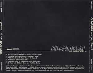 Oleander - Are You There? (CD) (NM or M-, NM or M-)