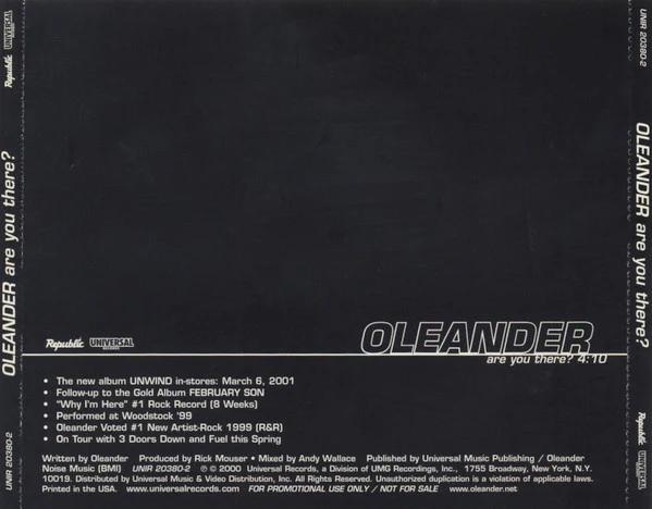 Oleander - Are You There? (CD) (NM or M-, NM or M-)