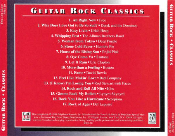 Various - Guitar Rock - Classics (CD) (NM or M-, VG+)