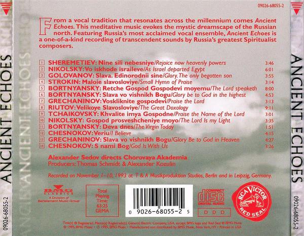 Мужской Хор «Хоровая Академия» (Александр Седов), Alexander Sedov - Ancient Echoes (CD) (NM or M-, VG+)