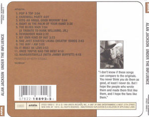 Alan Jackson  - Under The Influence (CD) (VG+, VG+)