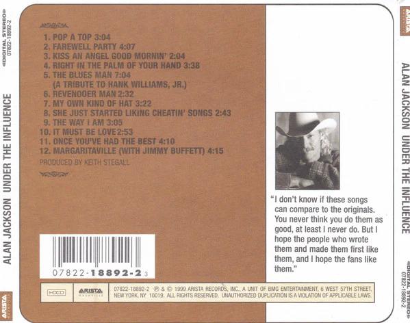 Alan Jackson  - Under The Influence (CD) (VG+, VG+)