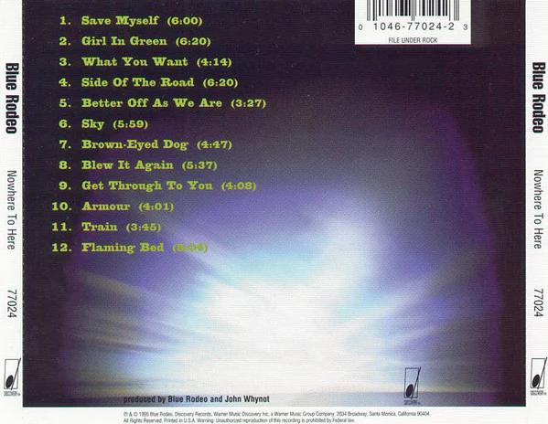 Blue Rodeo - Nowhere To Here (CD) (VG+, VG+)
