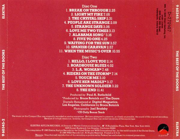 The Doors - The Best Of The Doors (CD) (VG+, VG+)
