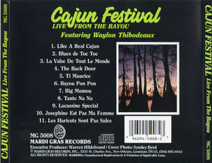 Waylon Thibodeaux - Cajun Festival Live From The Bayou (CD) (NM or M-, VG+)