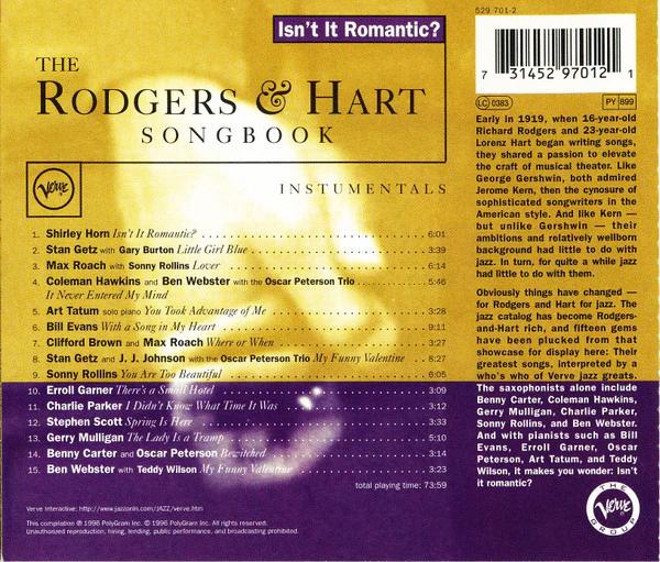 Various - Isn't It Romantic?/ The Rodgers & Hart Songbook (CD) (NM or M-, VG+)