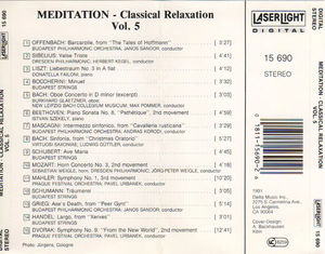 Various - Meditation - Classical Relaxation - Vol. 5 (CD) (NM or M-, NM or M-)