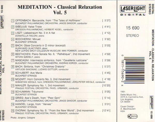 Various - Meditation - Classical Relaxation - Vol. 5 (CD) (NM or M-, NM or M-)