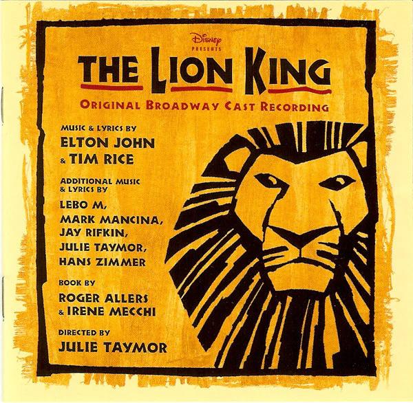Various - The Lion King - Original Broadway Cast Recording (CD) (NM or M-, VG+)