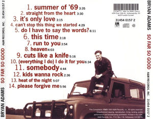 Bryan Adams - So Far So Good (CD) (NM or M-, VG+)